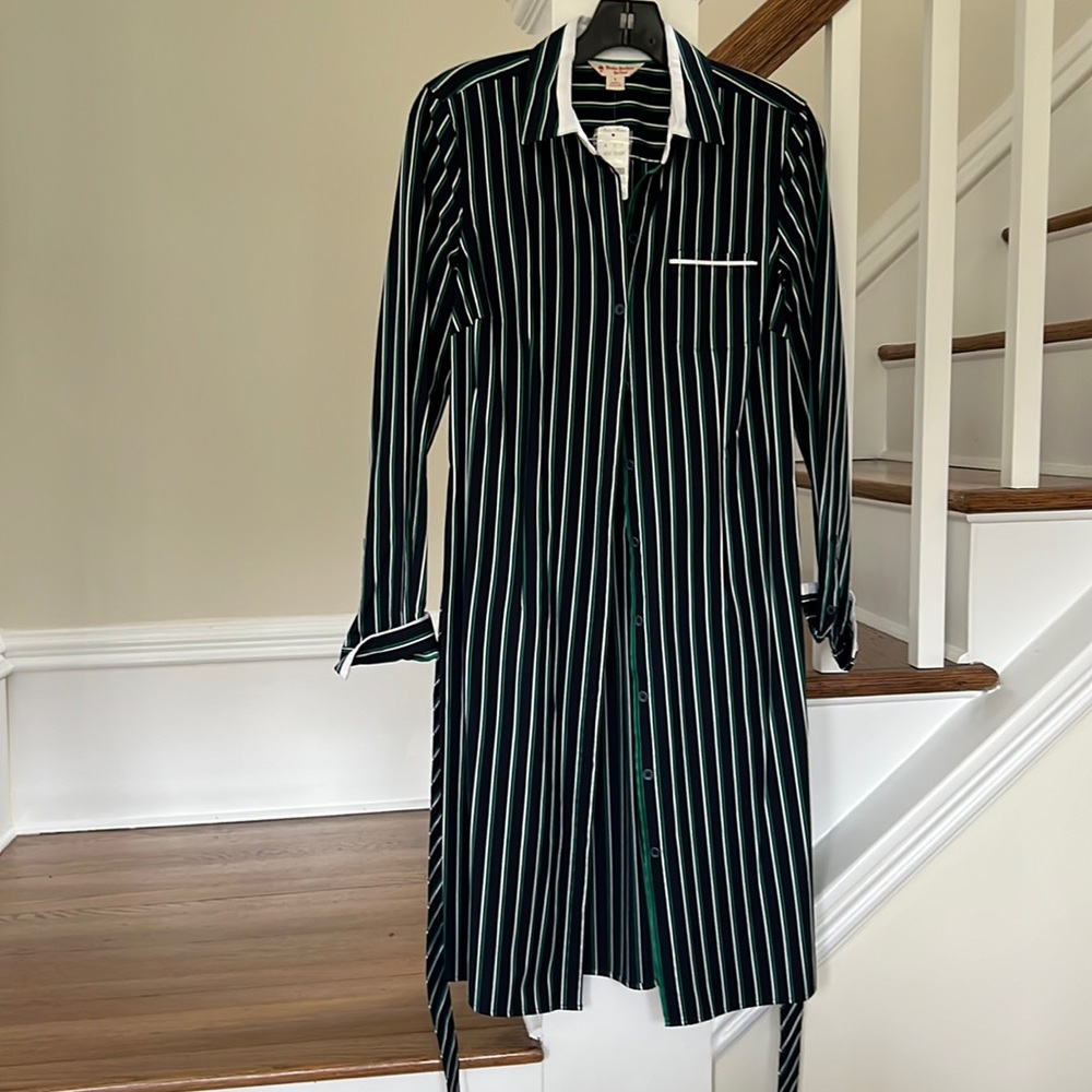 Black and White Striped Shirt Dress